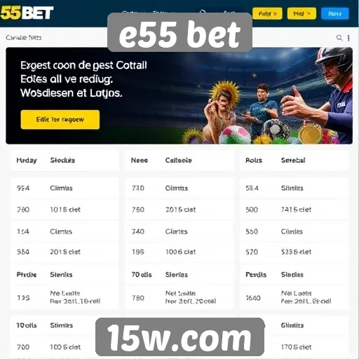 Promoções e bônus disponíveis no e55 bet